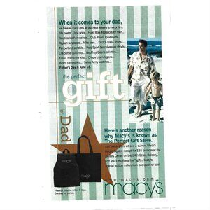 Macy's The perfect Gift for Dad ADVERT 2000s Print Ad